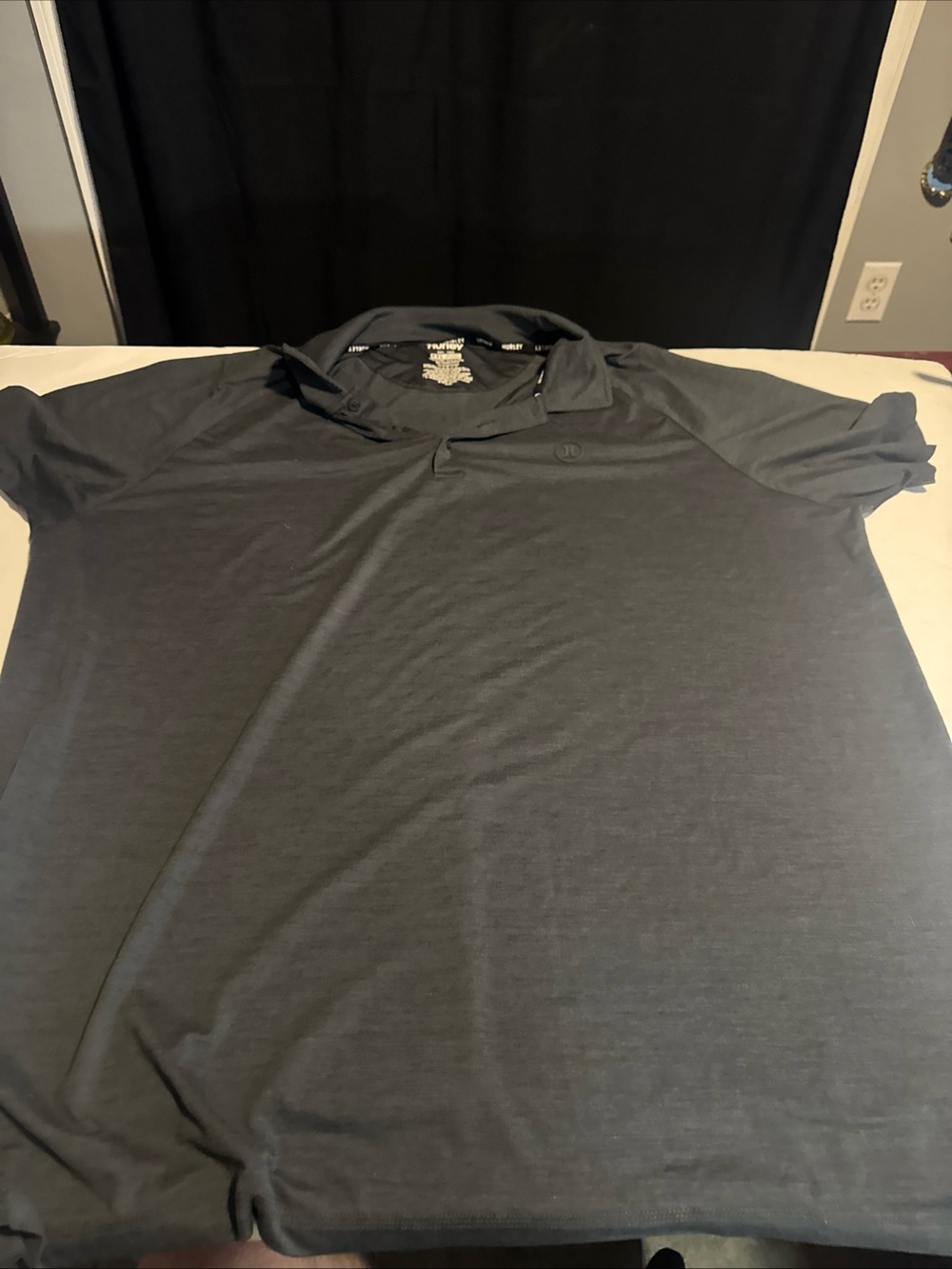 Hurley Polo Shirt Mens XXL Charcoal Gray Short Sleeve Office Preppy Golf Casual